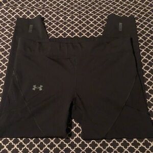 Under Armour Womens Compression Full Length Leggings Black Speedpocket Sz 3XL